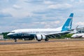 Boeing 737-7 MAX, N7201S. Farnborough International Airshow, July 16, 2018 Royalty Free Stock Photo