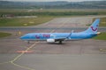 Boeing 737 Next Gen SE-RFV TUIfly Nordic airline on the airfield of Vantaa Airport