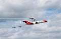 Boeing 727 oil response plane at Farnborough airshow 2016 Royalty Free Stock Photo