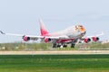 Boeing 747 Rossiya airlines Tiger flight, airport Pulkovo, Russia Saint-Petersburg May 2017. Royalty Free Stock Photo