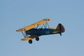 Boeing Stearman biplane in flight Royalty Free Stock Photo