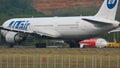 Boeing 767 taxiing to start