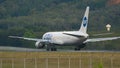 Boeing 767 taxiing to start