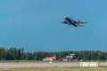 Boeing 737-500 Transaero Airlines take off from airport