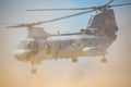 Boeing Vertol CH-46 Sea Knight of the United States Marine Corps landed on the beach at Coney Island in Brooklyn