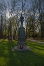 The Boer War Memorial in Christchurch Park in Ipswich Royalty Free Stock Photo