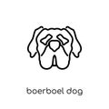 Boerboel dog icon. Trendy modern flat linear vector Boerboel dog