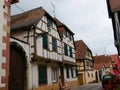 Boersch, typical Alsatian village in France Royalty Free Stock Photo