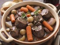 Boeuf Bourguignon, a Slow-Cooked Symphony of Beef and Burgundy Royalty Free Stock Photo