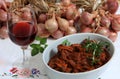 Boeuf bourguignonne bowl horizontal Royalty Free Stock Photo