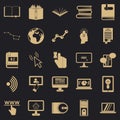 Boffin icons set, simple style