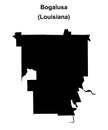 Bogalusa outline map Royalty Free Stock Photo