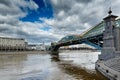 Bogdan Khmelnitsky Bridge and Kievsky Railway Station in Moscow