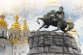 Bogdan Khmelnitsky monument with Lavra.