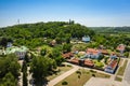Bogdan Khmelnitsky Museum in Chyhyryn, Ukraine aerial view. Royalty Free Stock Photo
