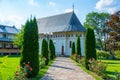 Bogdana monastery during a sunny day in Romania