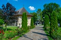 Bogdana monastery during a sunny day in Romania