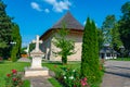 Bogdana monastery during a sunny day in Romania