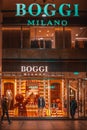 Boggi logo store in Milan Fashion District, Montenapoleone street. Boggi Milano is an Italian suit maker founded in 1939