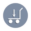 bogie loading icon in badge style. One of web collection icon can be used for UI, UX Royalty Free Stock Photo