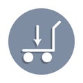 bogie loading icon in badge style. One of web collection icon can be used for UI, UX