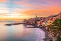 Bogliasco, Genoa, Italy Town Skyline on the Mediterranean Sea Royalty Free Stock Photo