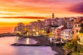 Bogliasco, Genoa, Italy Town Skyline on the Mediterranean Sea Royalty Free Stock Photo