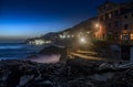 Bogliasco, Genoa, Italy at twilight