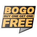 BOGO buy one get one free label