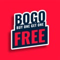 Bogo buy one get one free sale tag sticker design