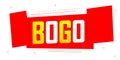 BOGO, Sale banner design template, buy 1 get 1 free, discount tag, app icon, vector illustration Royalty Free Stock Photo