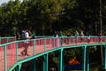 Sevillage tourist wooden bridge Royalty Free Stock Photo