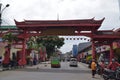 Bogor, West Java, Indonesia - January 5, 2021: the gateway to Jalan Suryakencana, a favorite place in the city of Bogor