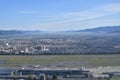 Bogota Airport View Airplanes Mountains sunny day