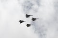 Closeup to a four Kfir airforces in diamando formation