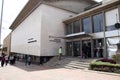 Bogota, Colombia - July 2023. Entrance of the Luis Angel Arango library at La Candelaria neighborhood in Bogota city center