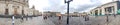 Amazing view of the Plaza de Bolivar in Bogota, the main square of the city where people enjoy the bike day or ciclovia Royalty Free Stock Photo