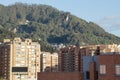 Bogota colombia north residential skyscrapers with easter mountains and blue sky Royalty Free Stock Photo