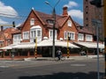 The beautiful antique Tudor Style houses of the traditional Quinta Camacho neighborhood in Bogota Royalty Free Stock Photo