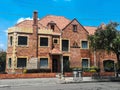 The beautiful antique Tudor Style houses of the traditional Quinta Camacho neighborhood in Bogota Royalty Free Stock Photo