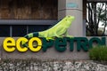 Bogota, Colombia - 19 October 2023. Ecopetrol sign at the company building on the Seventh Avenue in Bogota