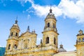 BOGOTA, COLOMBIA OCTOBER 22, 2017: Main square with church, Bolivar square in Bogota, Colombia, Latin America Royalty Free Stock Photo