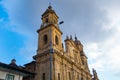 BOGOTA, COLOMBIA OCTOBER 22, 2017: Main square with church, Bolivar square in Bogota, Colombia, Latin America Royalty Free Stock Photo