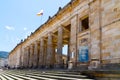 BOGOTA, COLOMBIA - 07 OCTOBER 2010: The National Capitol is situated in Plaza de Bolivar a historic square in the heart of Bogota Royalty Free Stock Photo