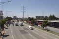 A Police and traffic agent checkpoint at north highway during bogota no car day event