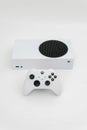 Bogota Colombia, Septiembre 2023, Xbox Series S, white video game console, manufactured by Microsoft, Next generation