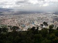 Bogota Colombia skyline view hiking Montserrete Royalty Free Stock Photo