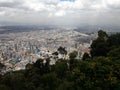 Bogota Colombia skyline view hiking Montserrete Royalty Free Stock Photo