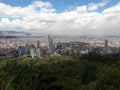 Bogota Colombia skyline view hiking Montserrete Royalty Free Stock Photo