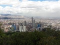 Bogota Colombia skyline view hiking Montserrete Royalty Free Stock Photo